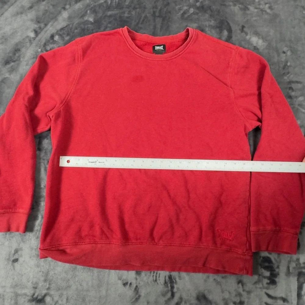 Everlast Sport Crewneck Sweatshirt Mens Large Red Fleece Pullover‎ 2547